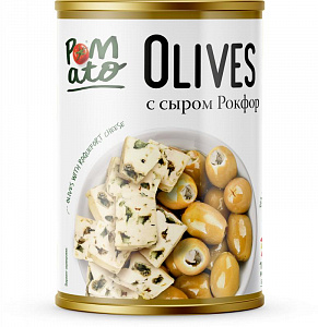 Оливки Pomato с сыром рокфор, 300г