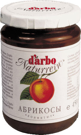 Конфитюр D`arbo Абрикос (50% фруктов), стекло 450г